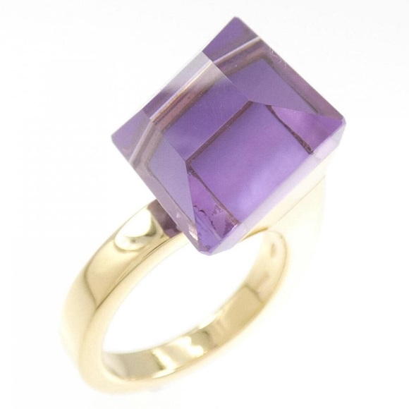 🤤💍💎💜 ⭐️GUCCI⭐️ 18K Yellow Gold Chiodo 💜 AMETHYST 💜 Ring size 35 5 💜💎💍 - Picture 4 of 15